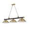 Z-Lite Cordon 3 Light Billiard, Matte Black & Rubbed Brass 2306-3MB-RB-SRB - alternate 7